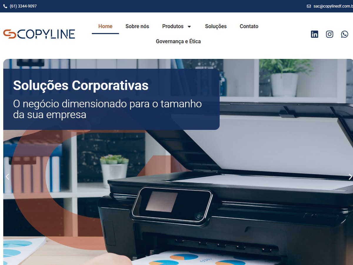 Prévia do site Copyline, gráfica e comunicação visual