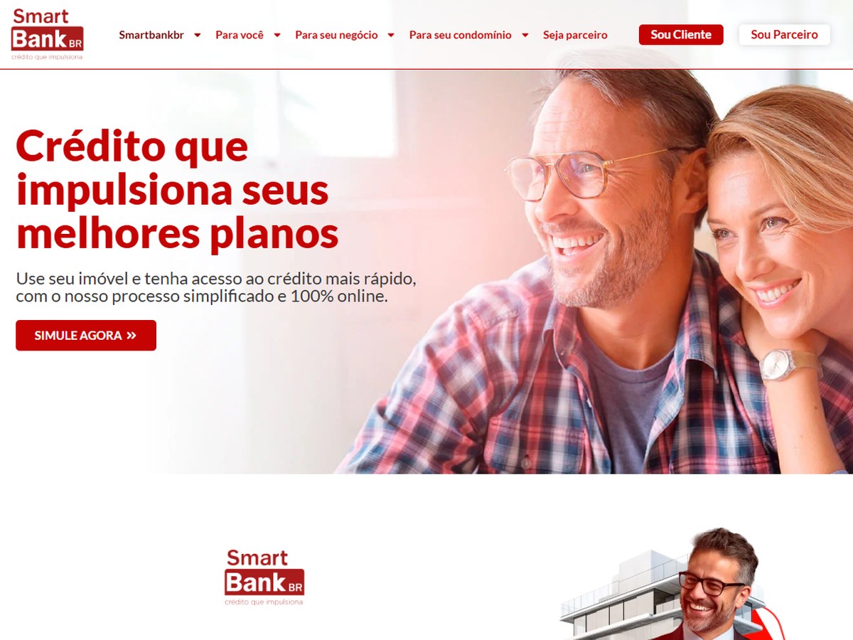 Prévia do site Smart Bank, correspondente bancário